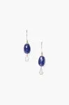 EGF14-5510 14k sapphire dangle earrings