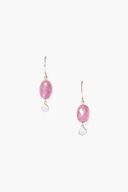 EGF14-5510 14k sapphire dangle earrings