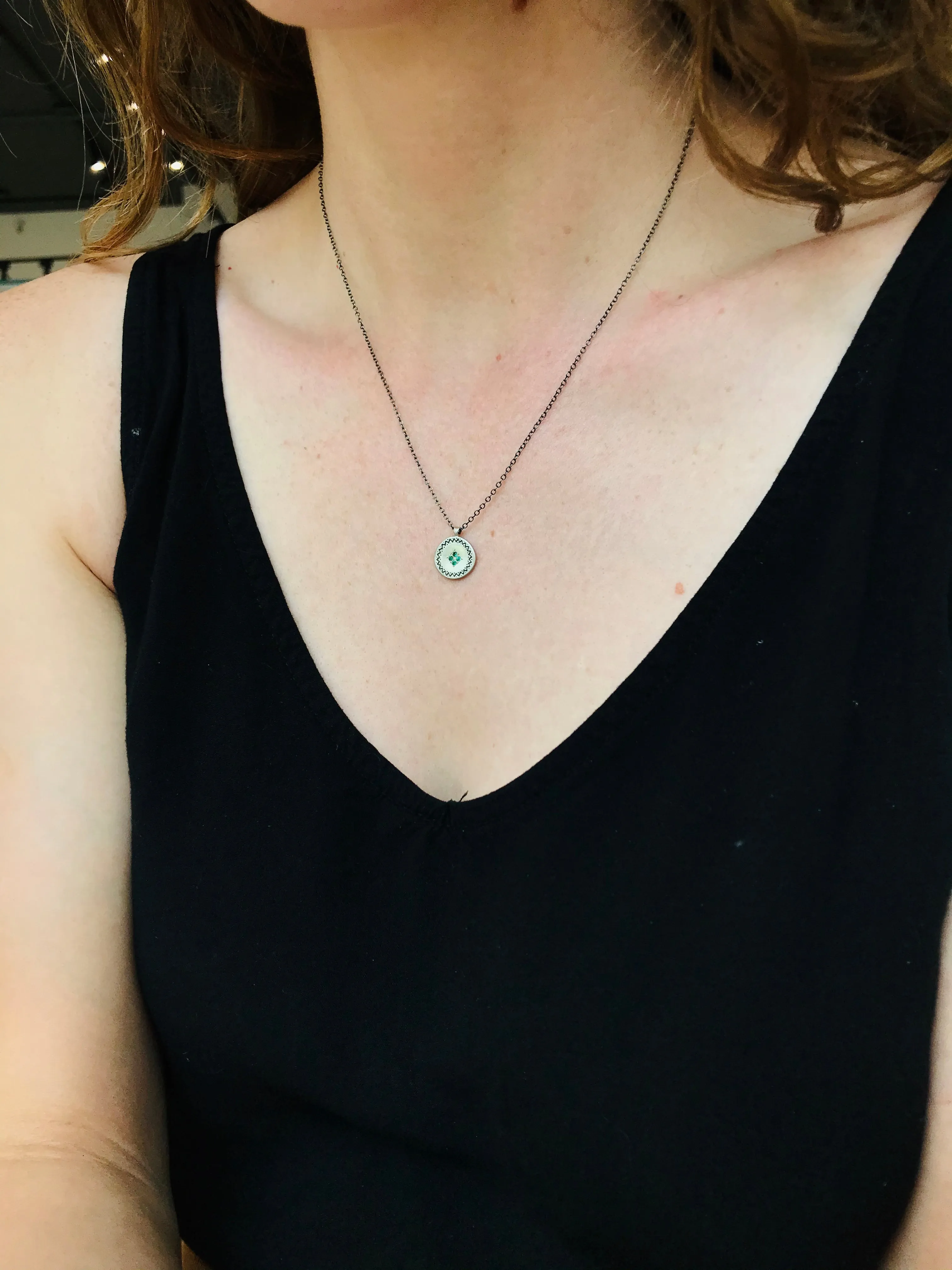 Emerald Four Star Memories Pendant
