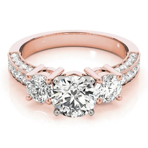 Engagement Rings 3 Stone Round - TN83237