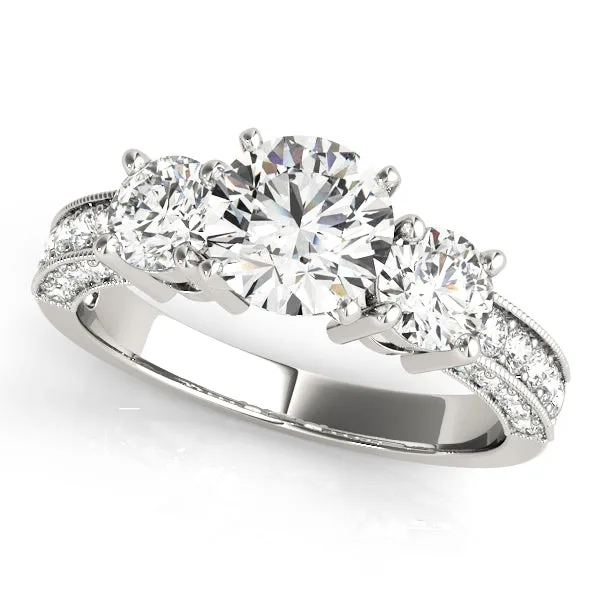 Engagement Rings 3 Stone Round - TN83237