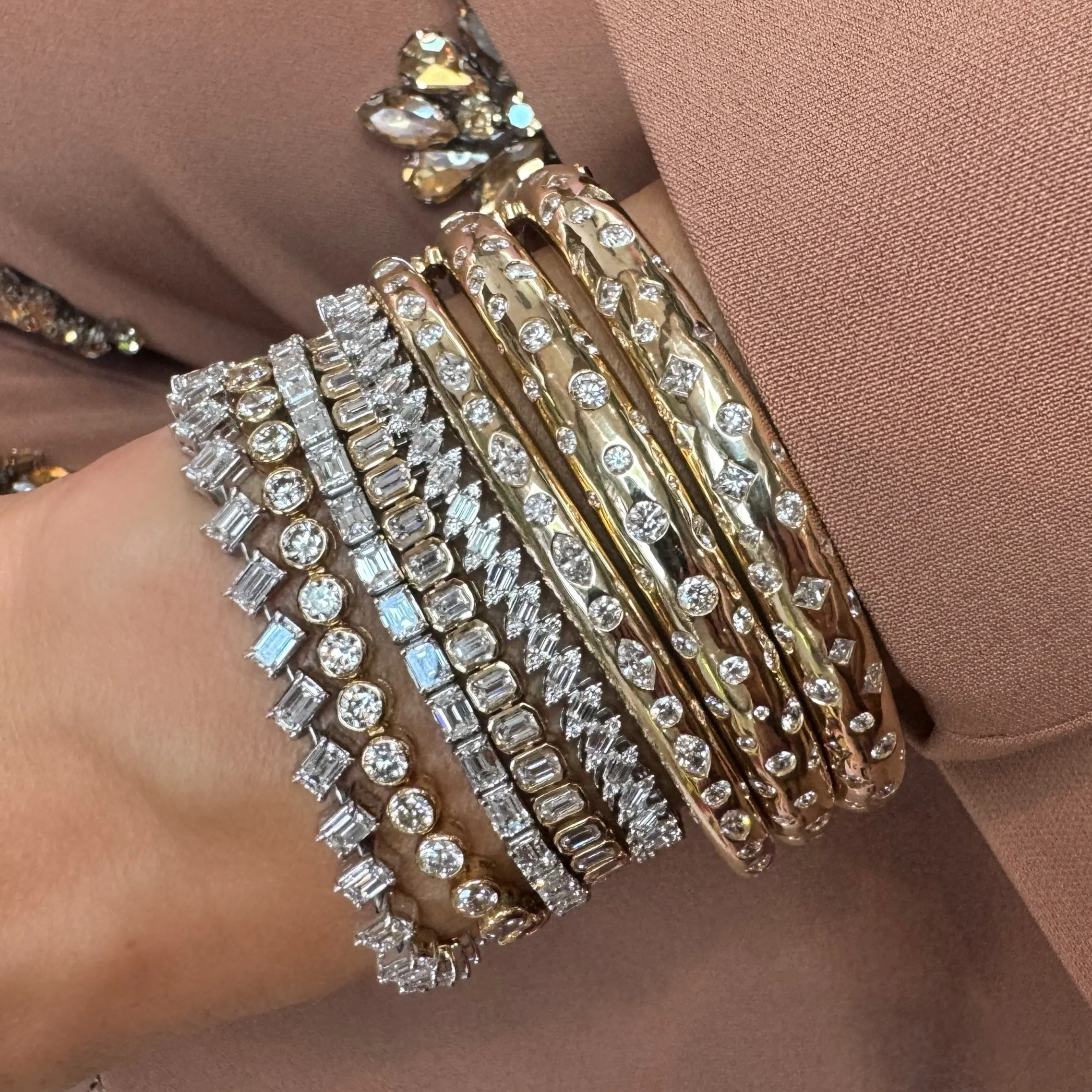 Essential Emerald Cut Diamond Eternity Bracelet