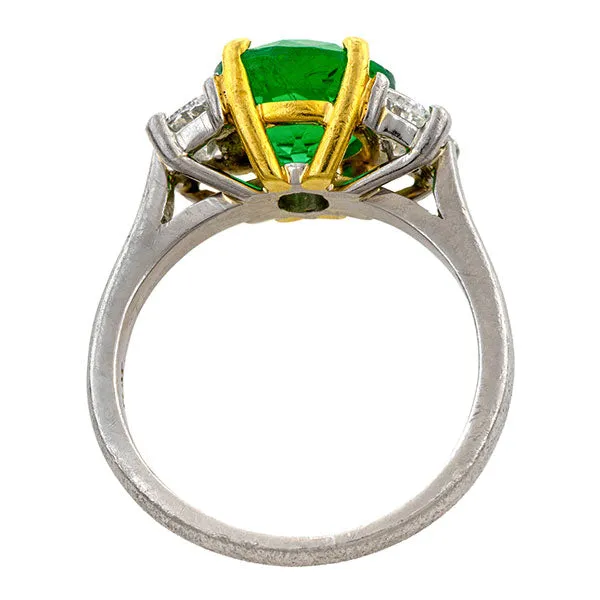 Estate Emerald & Diamond Ring