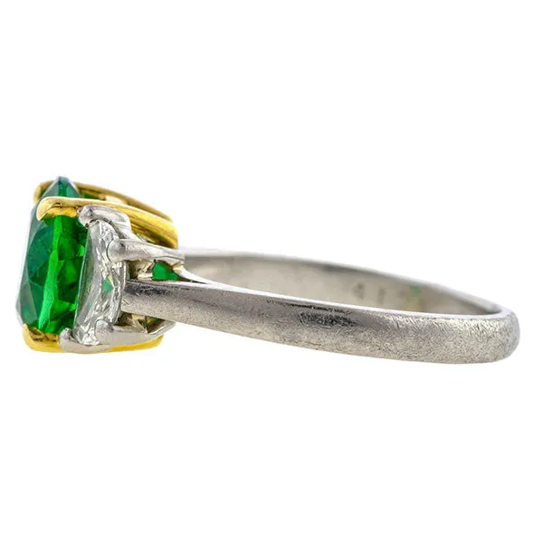 Estate Emerald & Diamond Ring