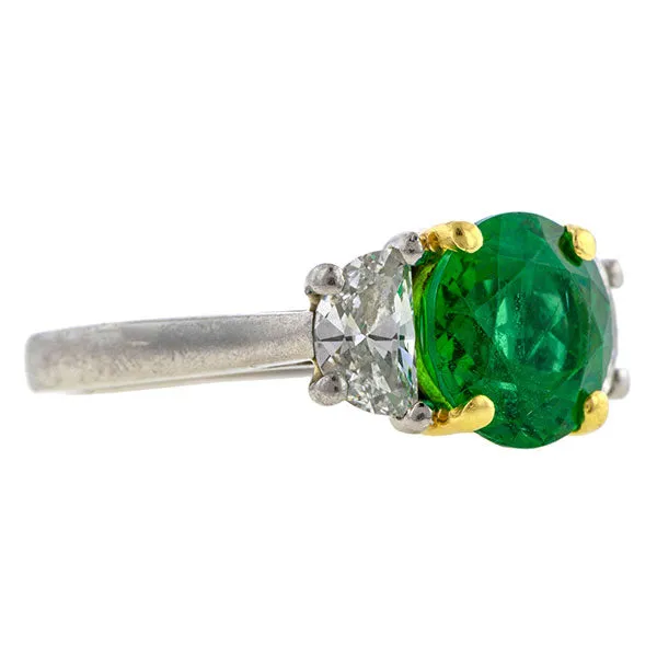 Estate Emerald & Diamond Ring