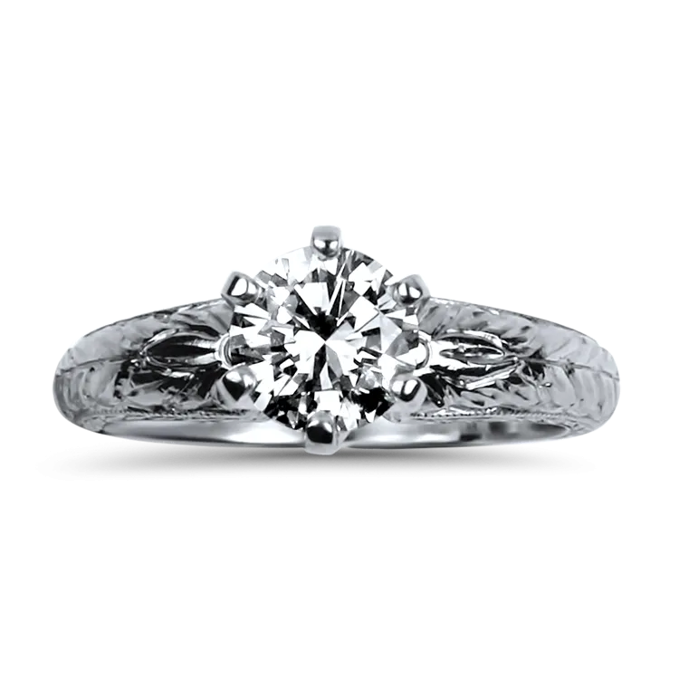 Estate Platinum Solitaire Diamond Ring