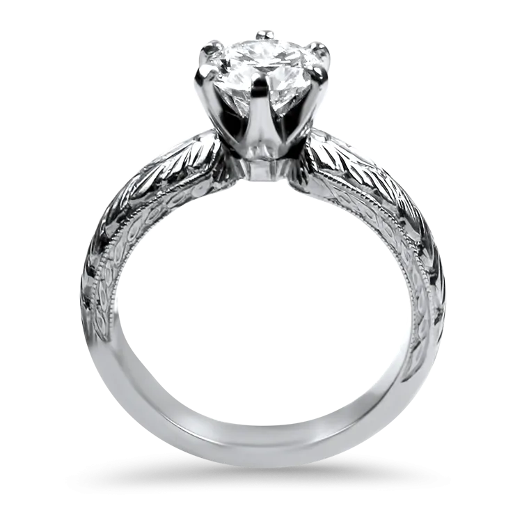Estate Platinum Solitaire Diamond Ring