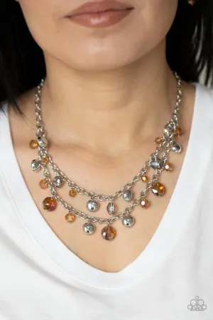 Ethereally Ensconced Brown Paparazzi Necklace