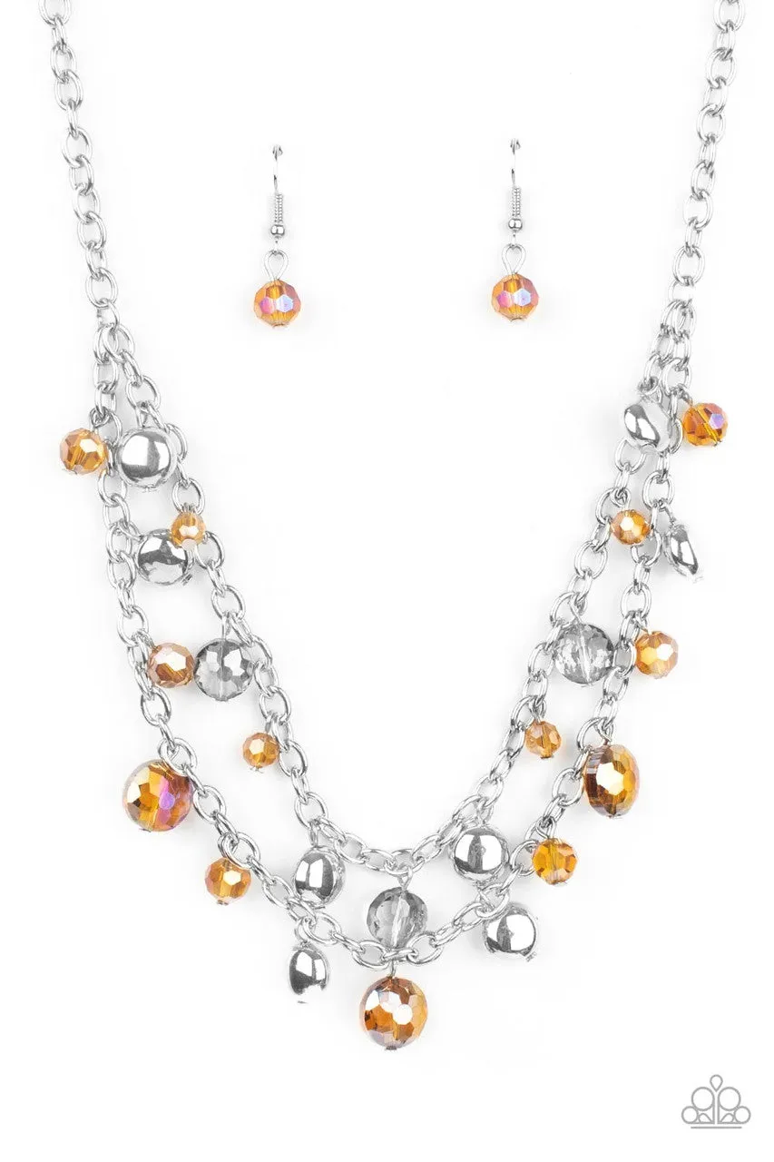 Ethereally Ensconced Brown Paparazzi Necklace