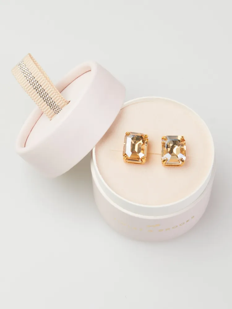 Everlyn Boxed Post Earring - Gold