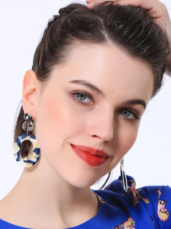 Exaggerated Large Circle Acrylic Earrings