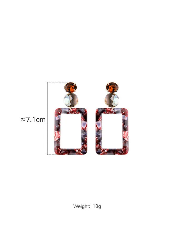 Exaggerated Large Circle Acrylic Earrings