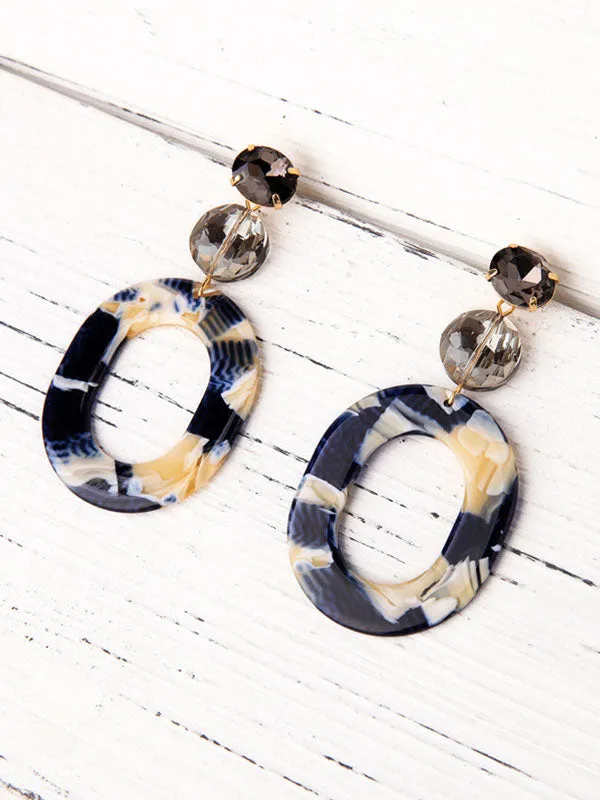 Exaggerated Large Circle Acrylic Earrings