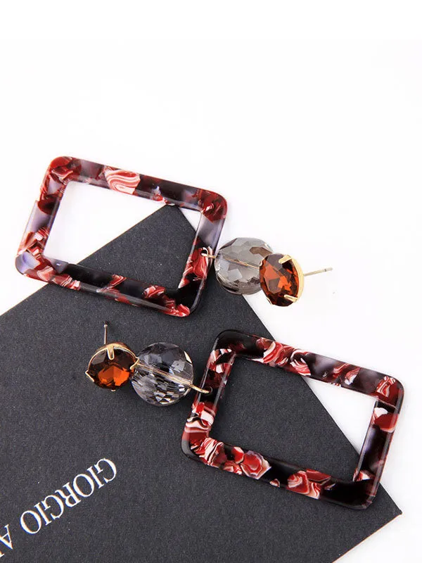Exaggerated Large Circle Acrylic Earrings