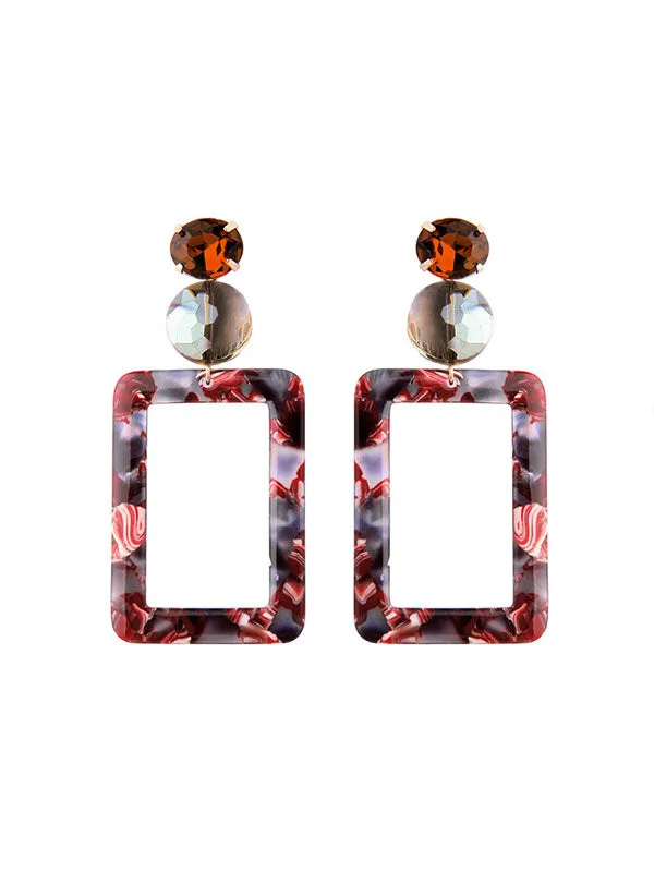 Exaggerated Large Circle Acrylic Earrings