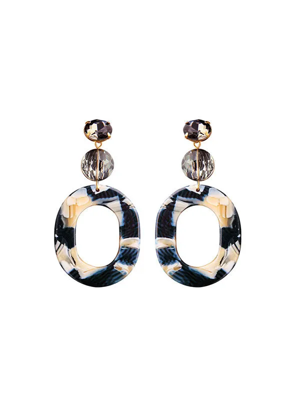 Exaggerated Large Circle Acrylic Earrings