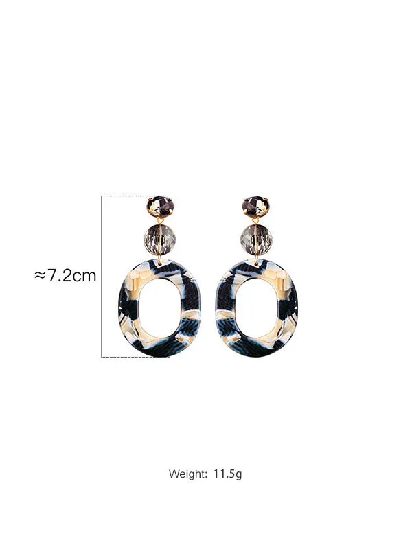 Exaggerated Large Circle Acrylic Earrings