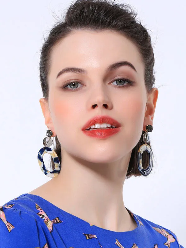 Exaggerated Large Circle Acrylic Earrings