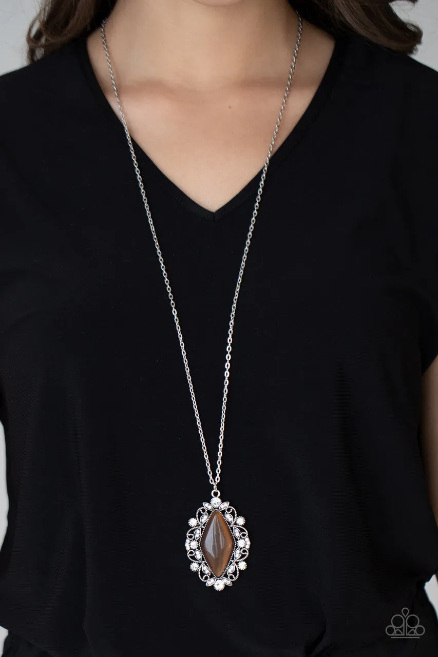 Exquisitely Enchanted Brown Paparazzi Necklace