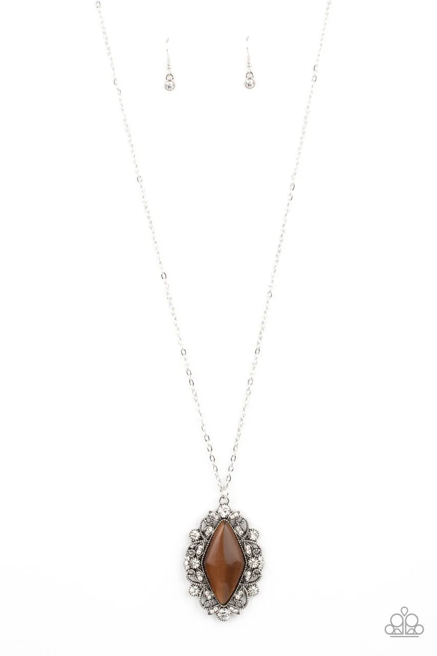 Exquisitely Enchanted Brown Paparazzi Necklace