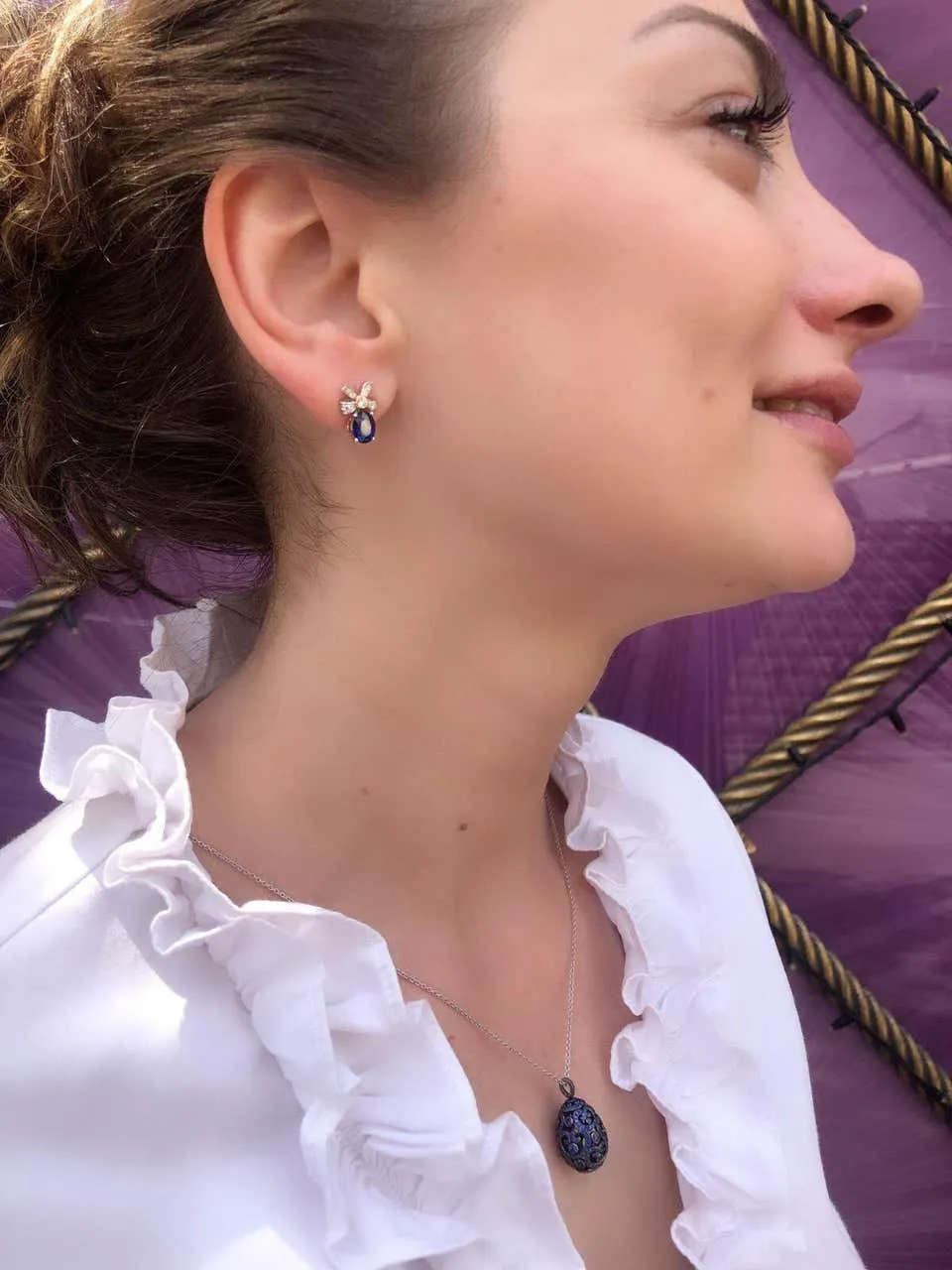 Fabergé Alix Blue Sapphire Imperial Collection Earrings