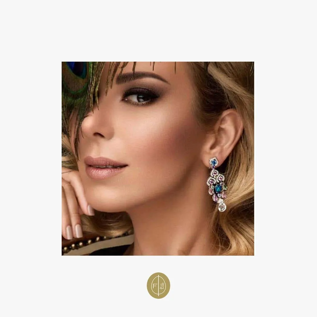 Fabergé Délices D’Été Collection Diamond Sapphire Black Opal Earrings