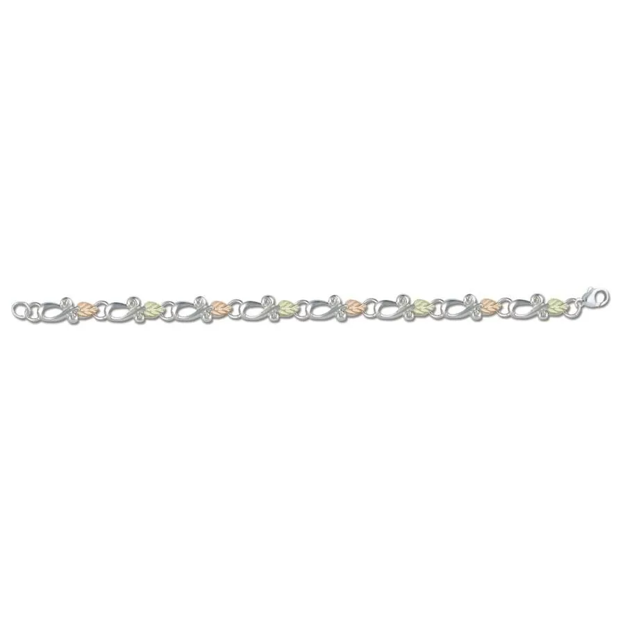 Fairest Foliage - Sterling Silver Black Hills Gold Bracelet