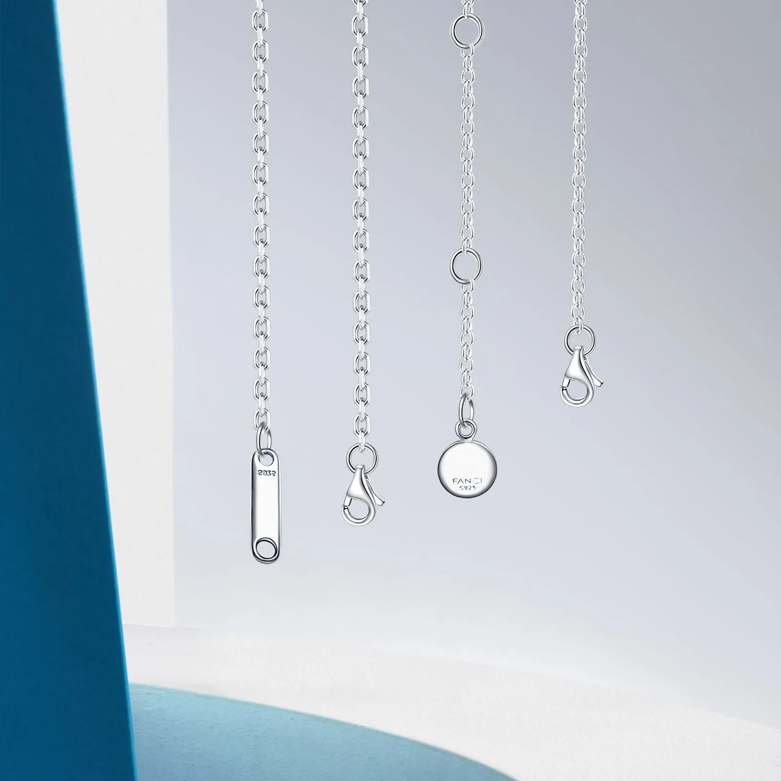 FANCIME "Journey Together" Matching Sterling Silver Circle Necklaces