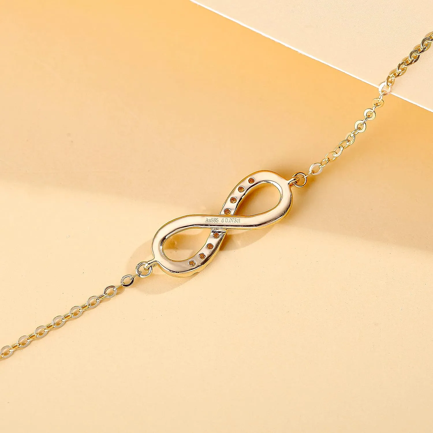 FANCIME "Passion" Infinity Classic 14K Yellow Gold Bracelet