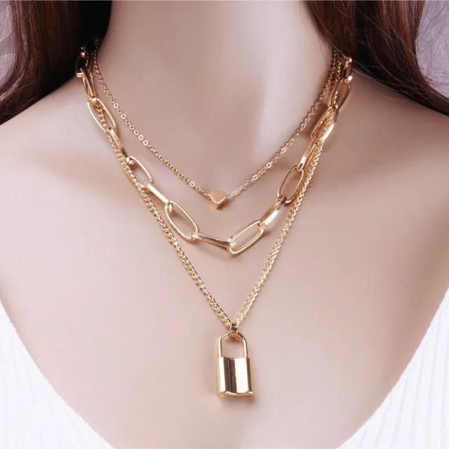Fashion Chain Pearl Necklace For Women Baroque Pearl Pendant Necklaces Choker Neck Snake Chain Gold Silver Color Collier Jewelry