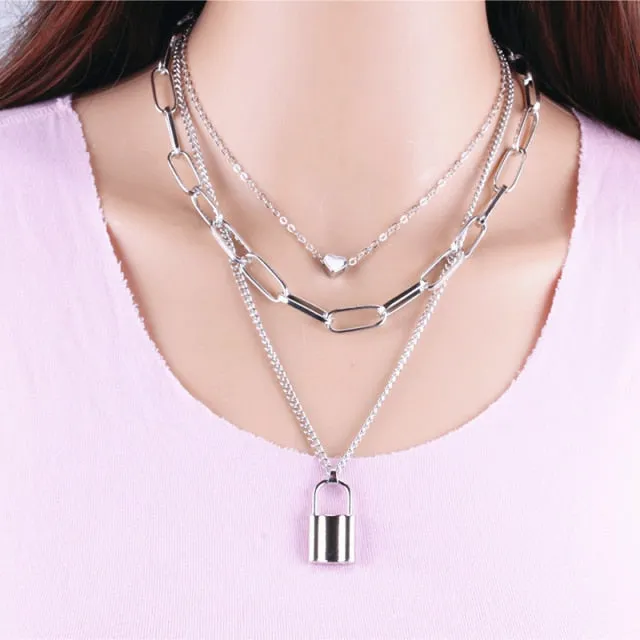 Fashion Chain Pearl Necklace For Women Baroque Pearl Pendant Necklaces Choker Neck Snake Chain Gold Silver Color Collier Jewelry