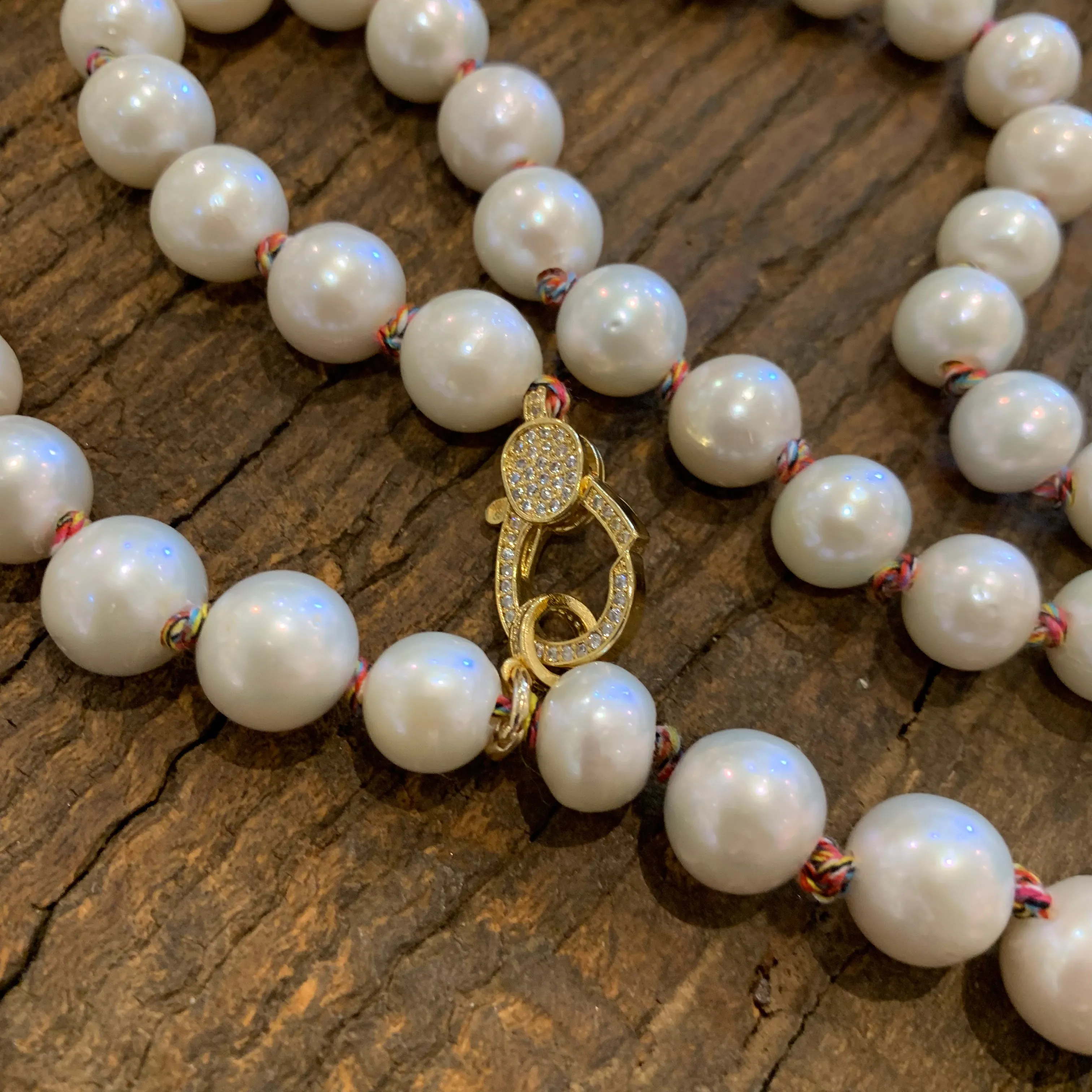Faux Princess on Colorful Cord Necklace