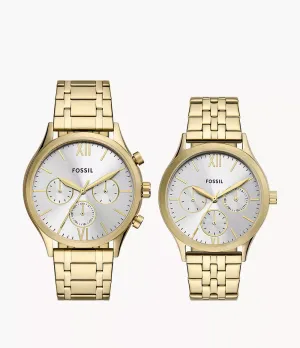 Fenmore Multifunction Gold-Tone Stainless Steel Watch Set BQ2899SET