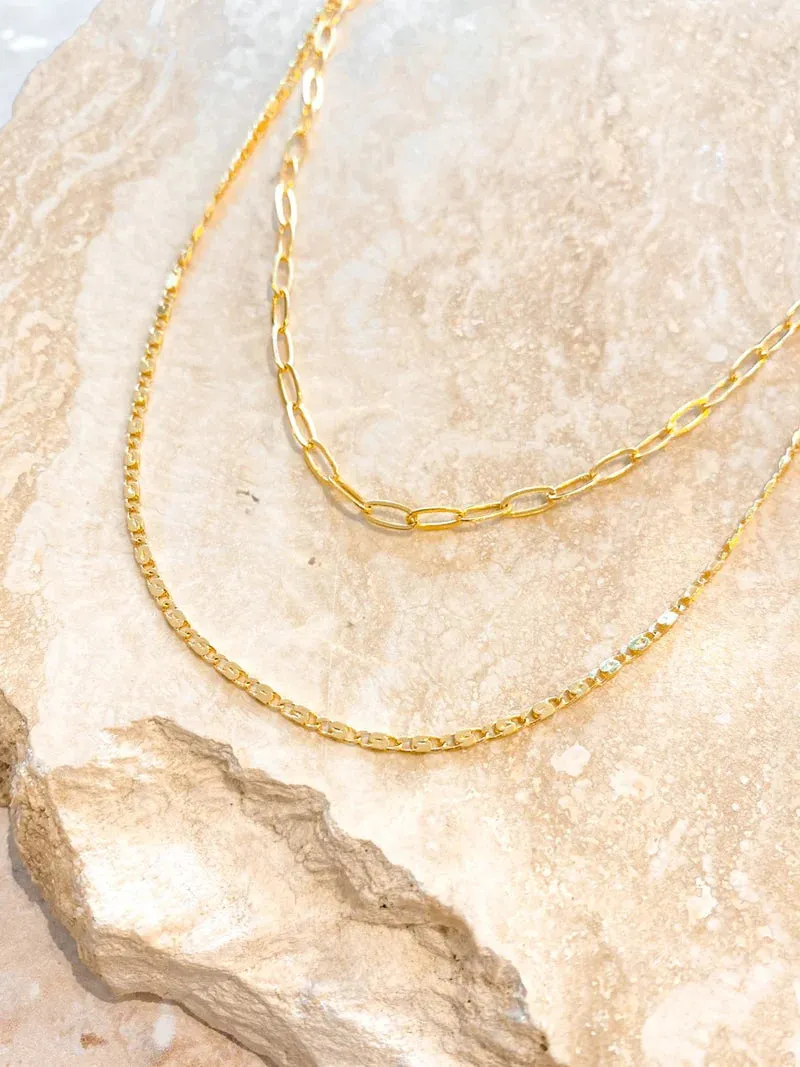 FINE LAYERED NECKLACE SET - GOLD