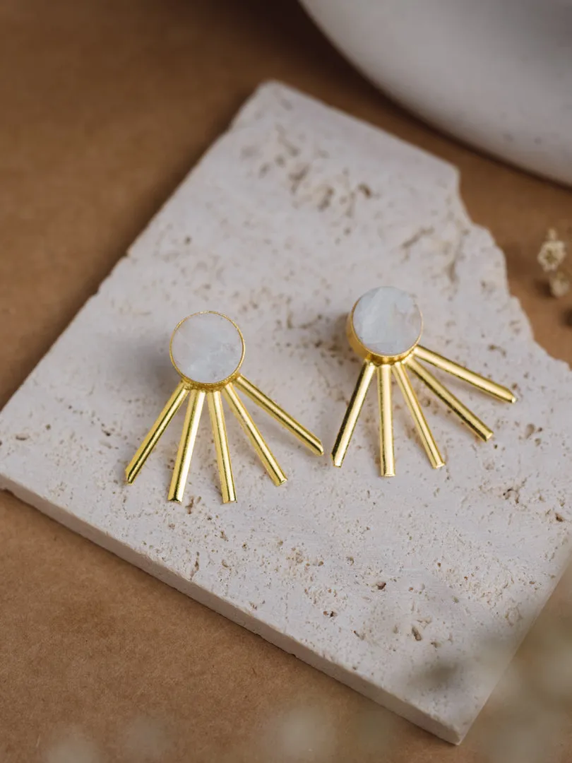 Five Line Crystal Statement Earring