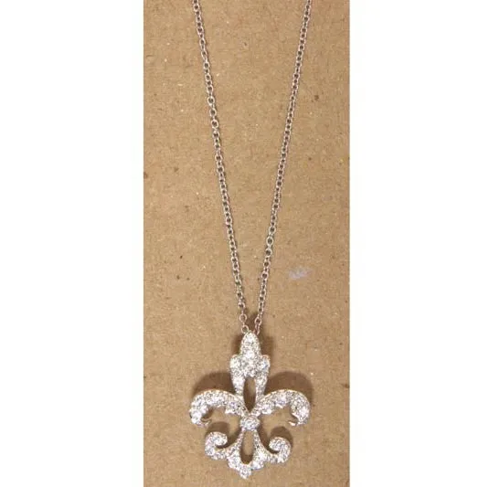 Fleur De Lis Necklace Sterling Silver