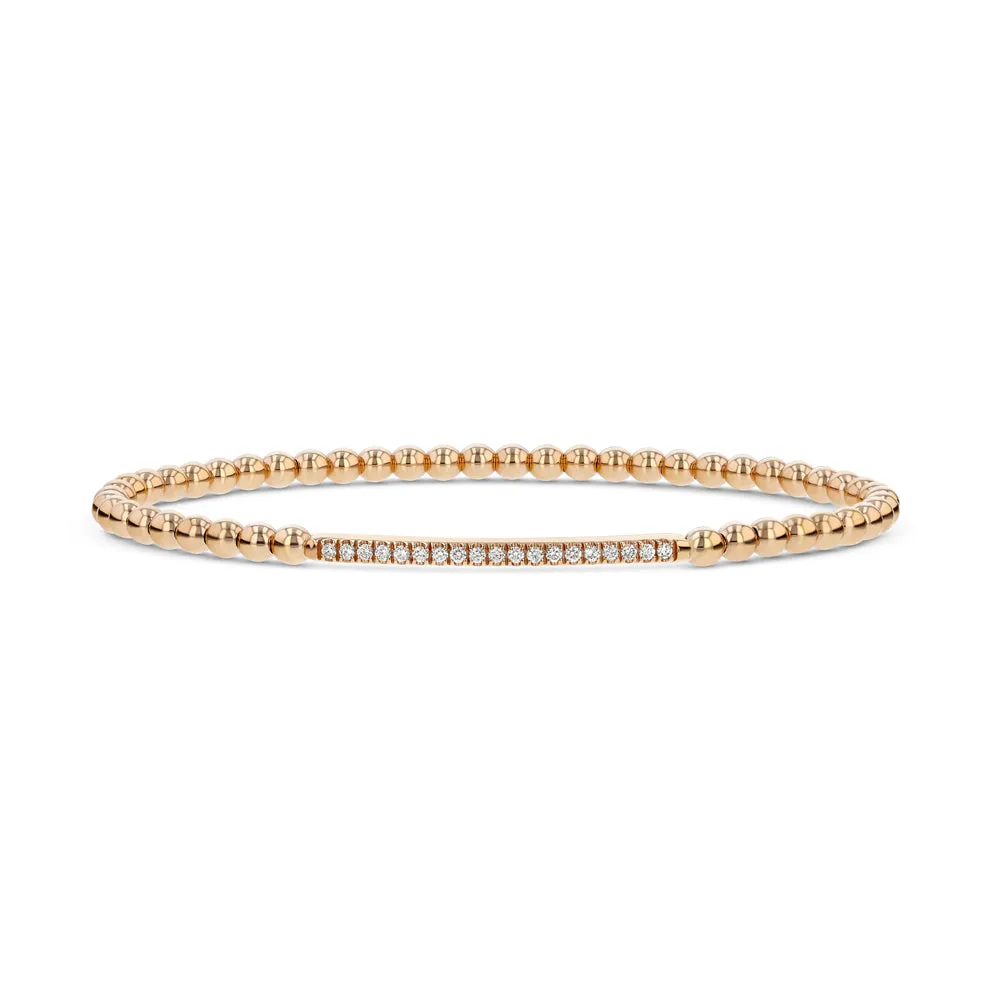 Flexible Beaded Diamond Bracelet