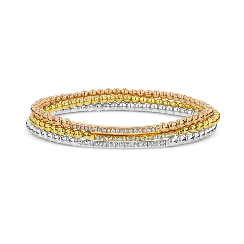 Flexible Beaded Diamond Bracelet