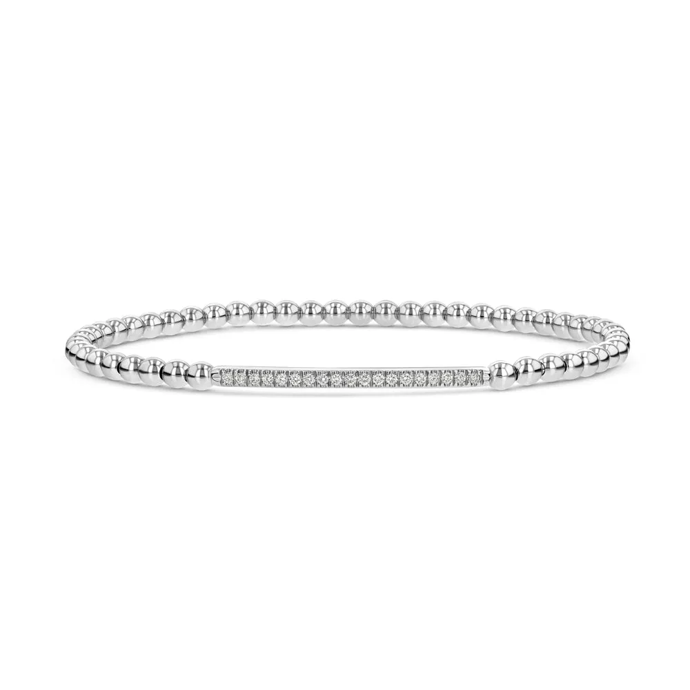 Flexible Beaded Diamond Bracelet