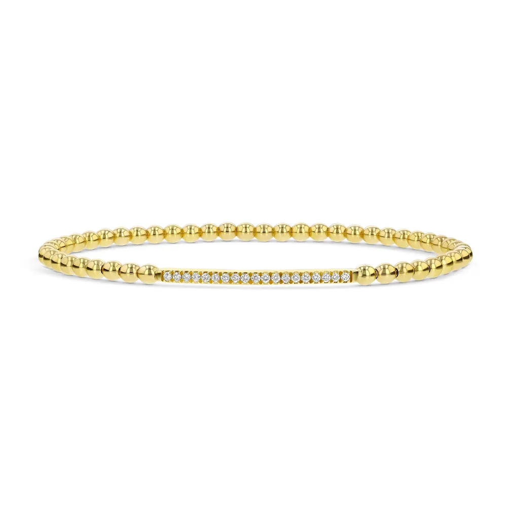 Flexible Beaded Diamond Bracelet
