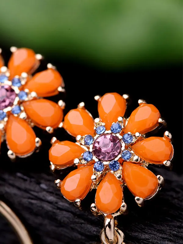 Flower&Bird Pattern Earrings