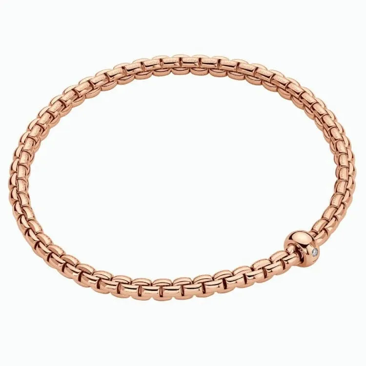 Fope Eka 18k Rose Gold Flex'It Bracelet - Size Medium