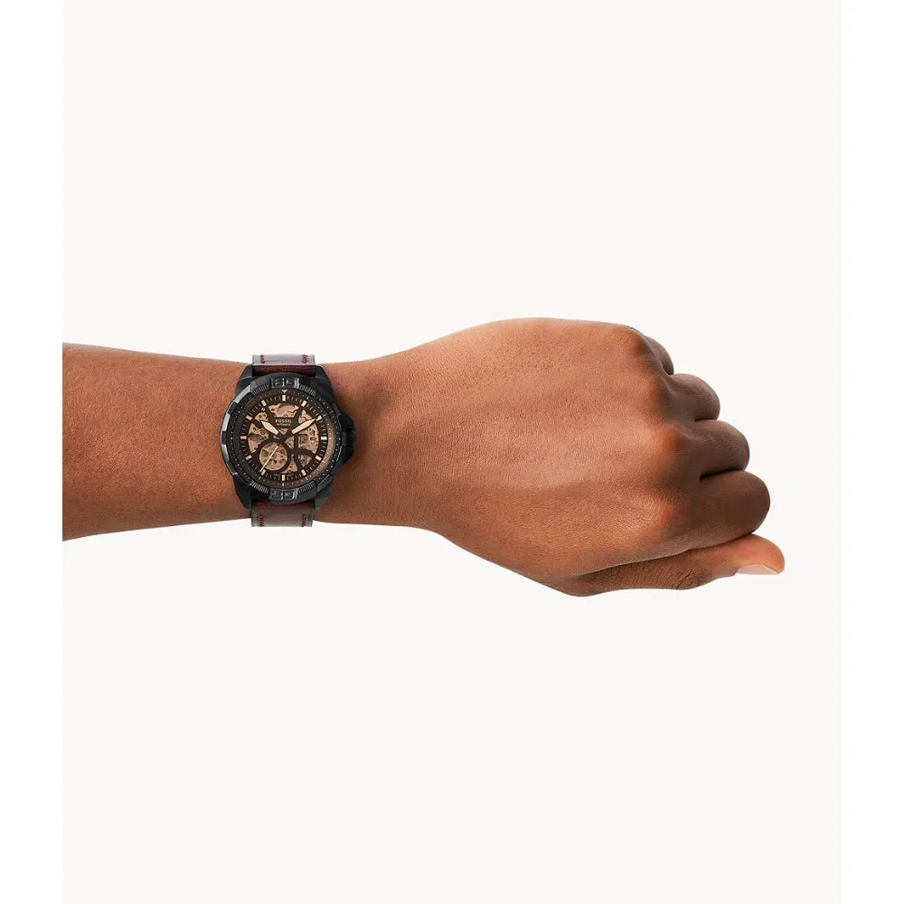 Fossil Bronson Men's Automatic Brown Eco Leather Watch