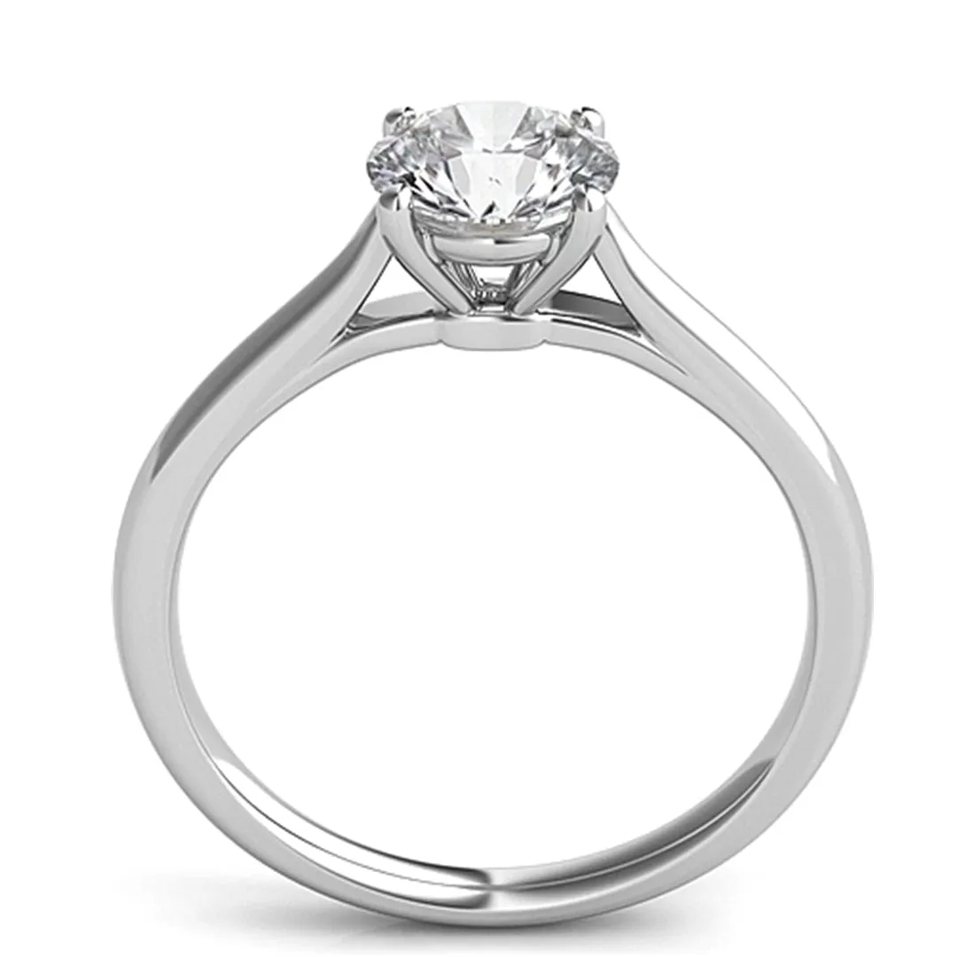 Four Prong Basket Solitaire Diamond Engagement Ring