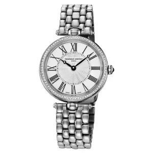 Frederique Constant Art Deco Round Diamond Stainless Steel Ladies Watch - FC-200MPW2ARD6B
