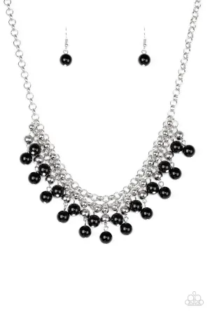 Friday Night Fringe Black Paparazzi Necklace