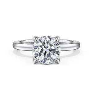 Gabriel 14K White Gold Round Solitaire Diamond Engagement Ring ER15802R8W44JJ