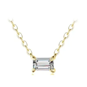 Genuine AAA Zirconia Pendant Necklace 925 Sterling Silver For Women