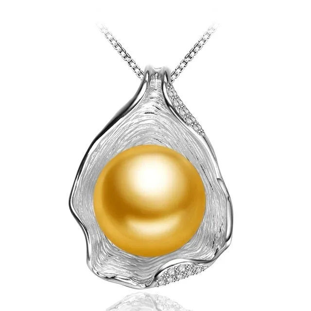 Genuine Natural Freshwater Pearl Pendant Necklace Wedding Jewelry women