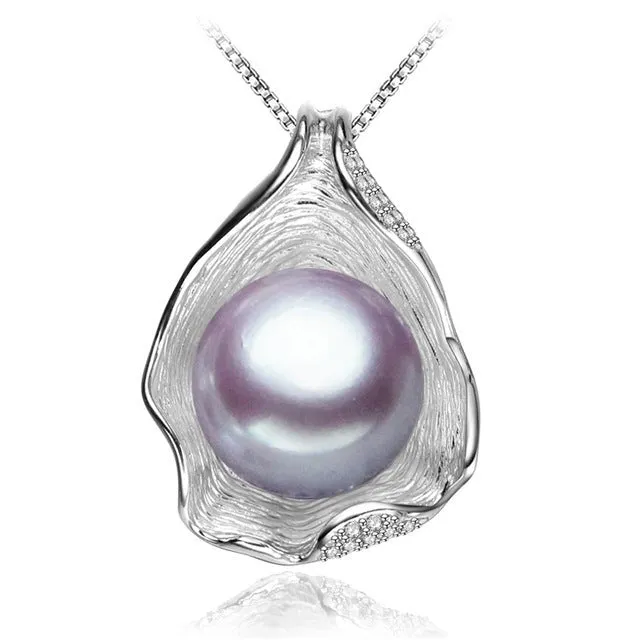 Genuine Natural Freshwater Pearl Pendant Necklace Wedding Jewelry women